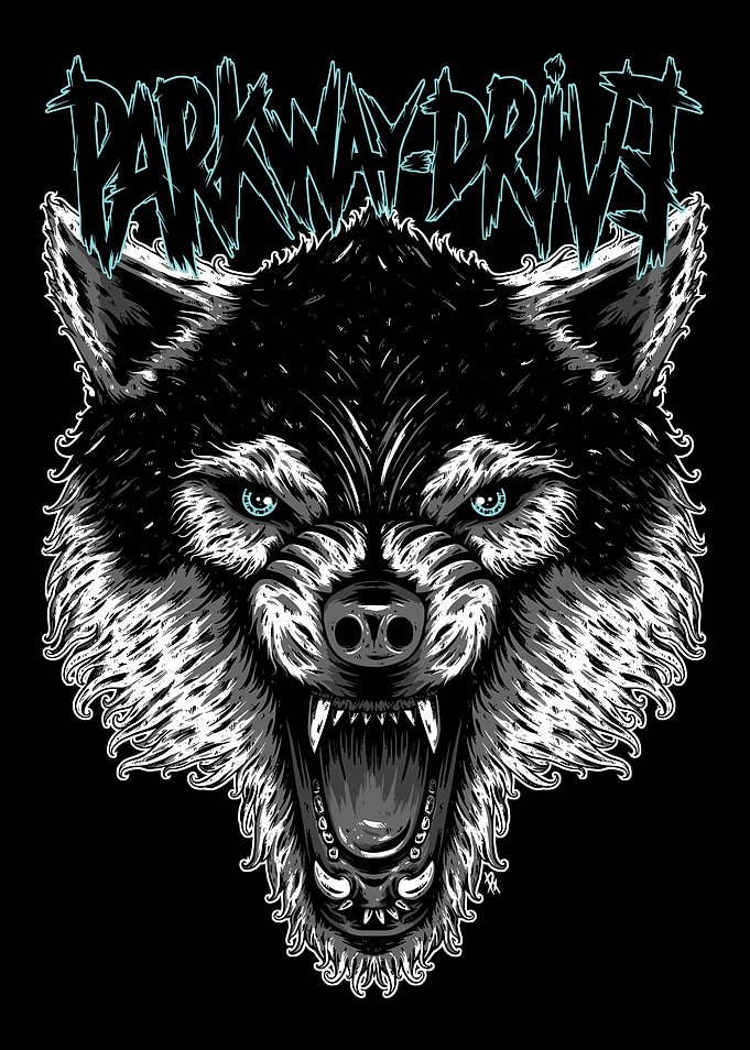Parkway Drive Wolf Illustration
