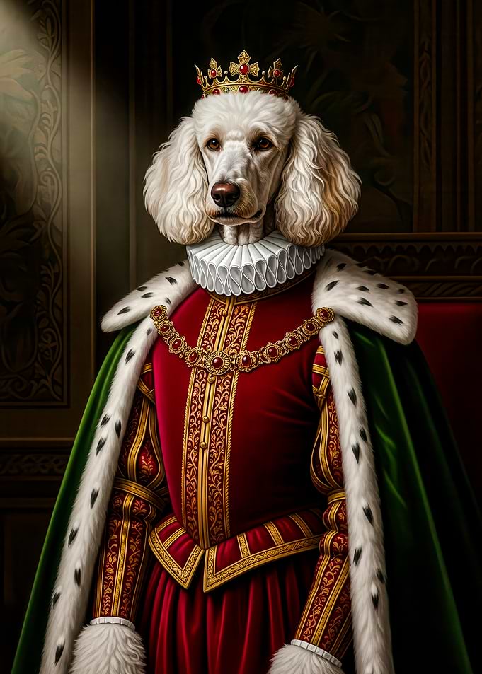Regal Poodle Portrait