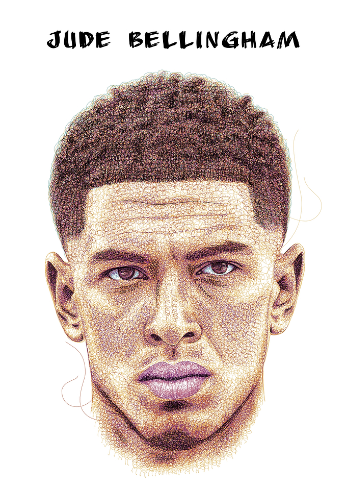 Jude Bellingham Scribble Art