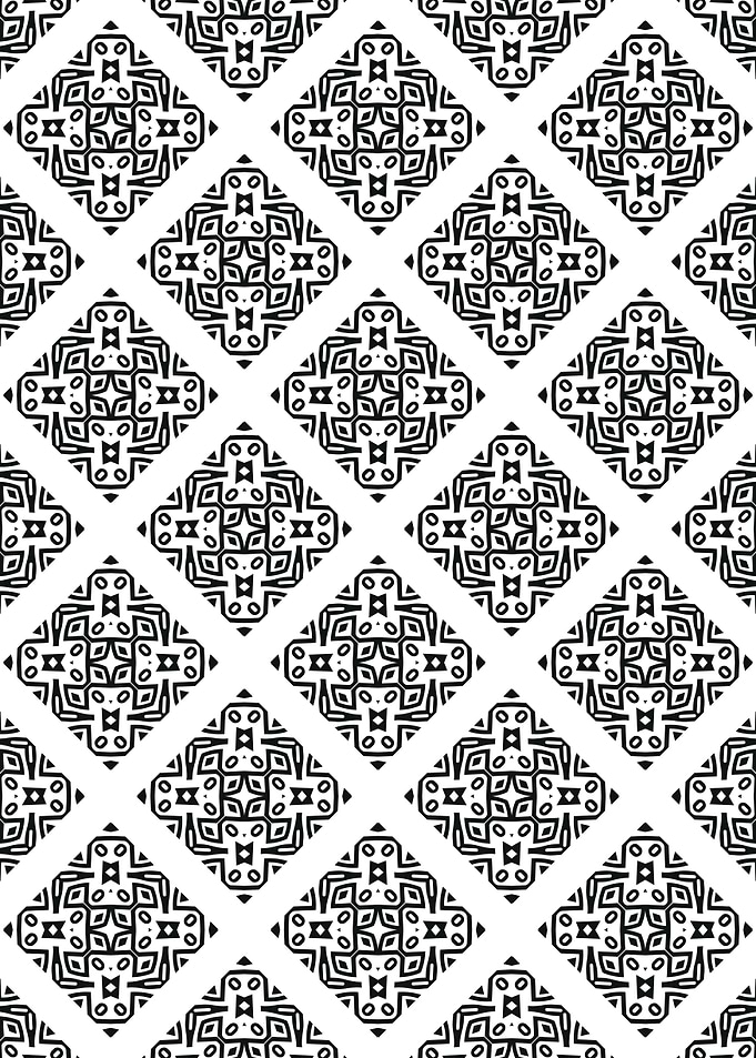 Diamond Grid pattern in Black and White​