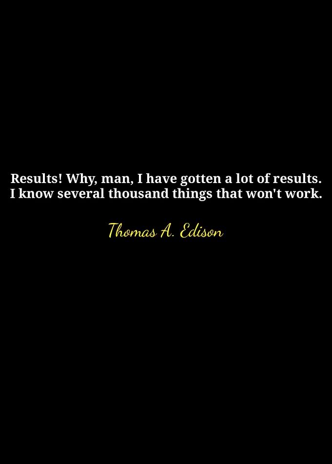 Thomas Edison Quote on Results