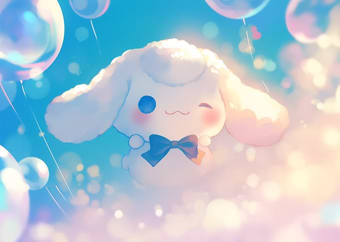 Cinnamoroll with Bubbles
