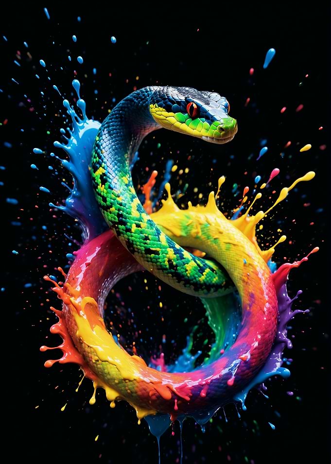 Color Splash Snake Knot