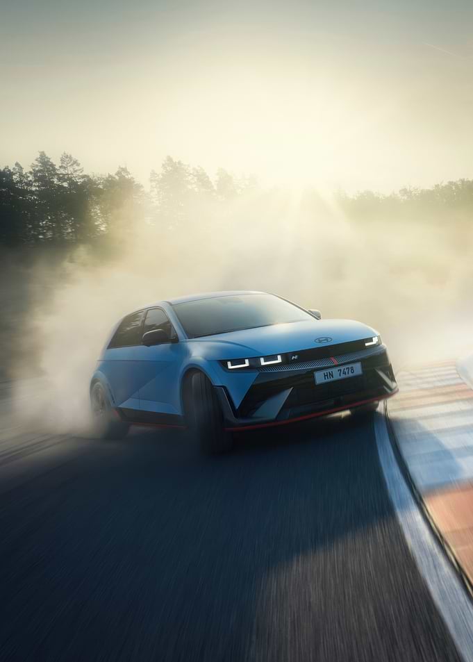 Hyundai IONIQ 5 N drifting on track