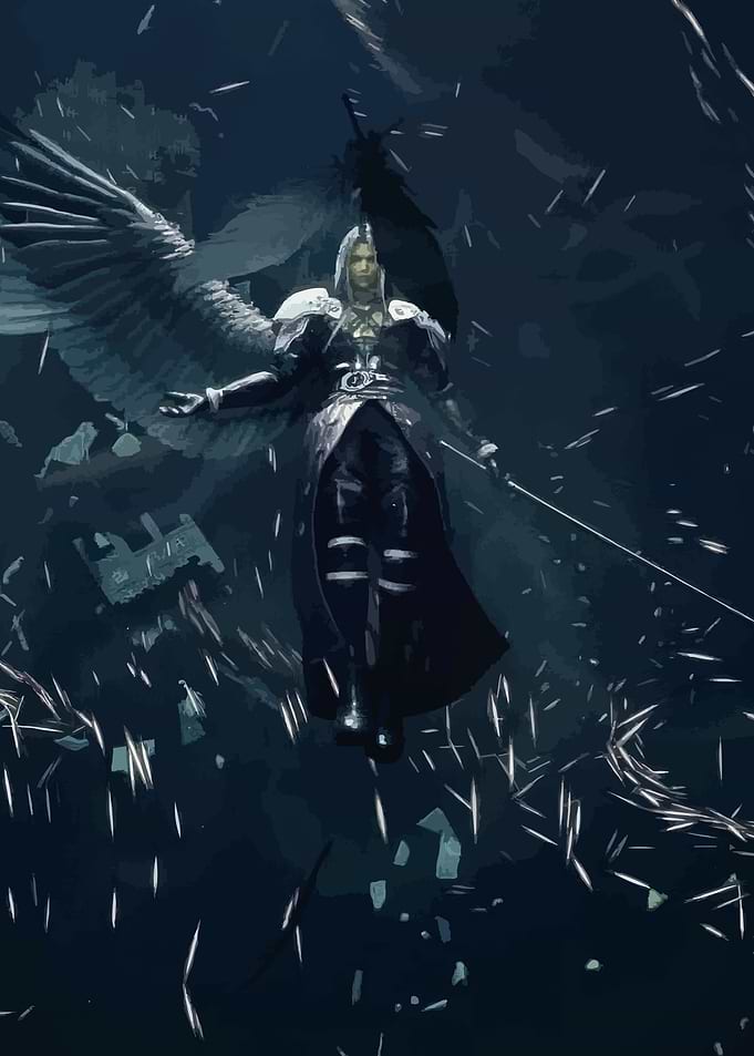 Sephiroth with Wing and Sword