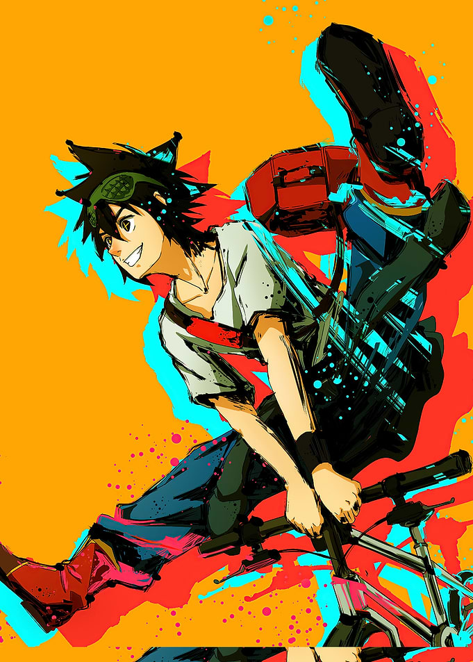Anime Boy on Bike