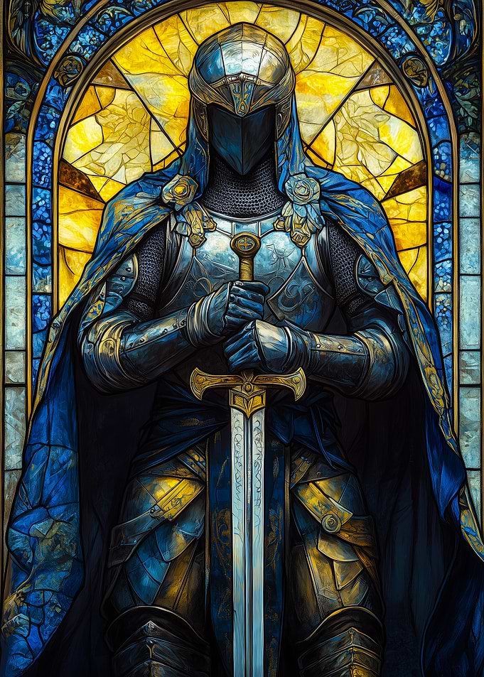 Stained Glass Knight Sword