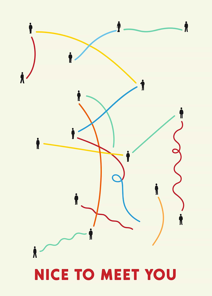 Network of People Meeting Illustration