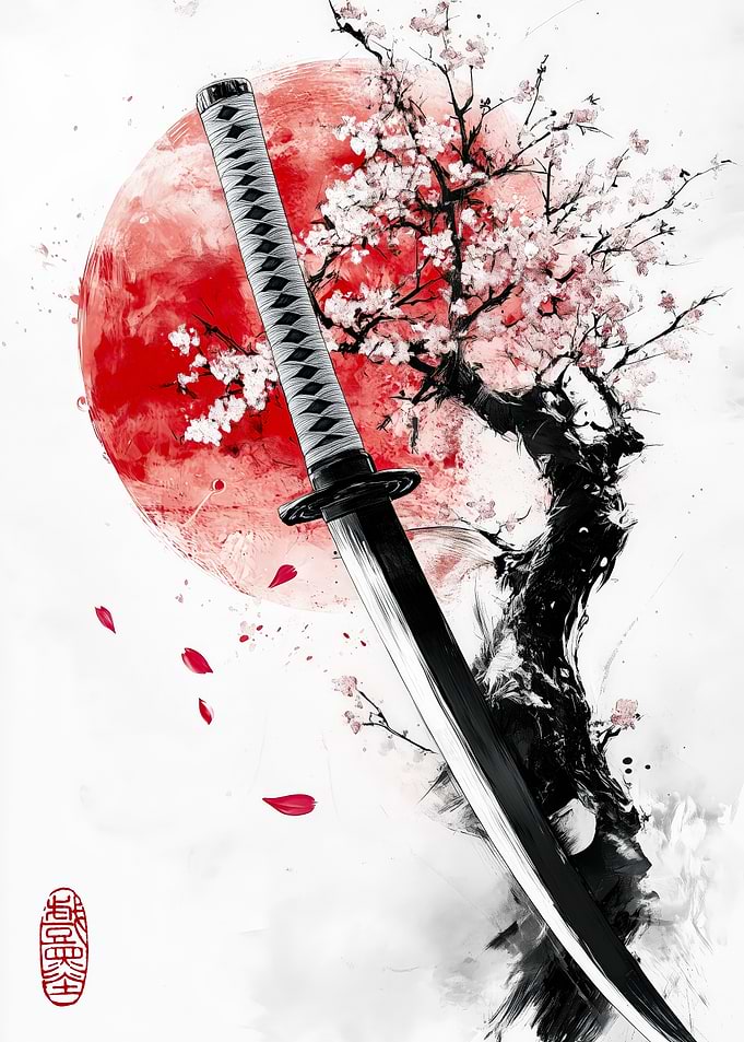 Katana with Cherry Blossoms