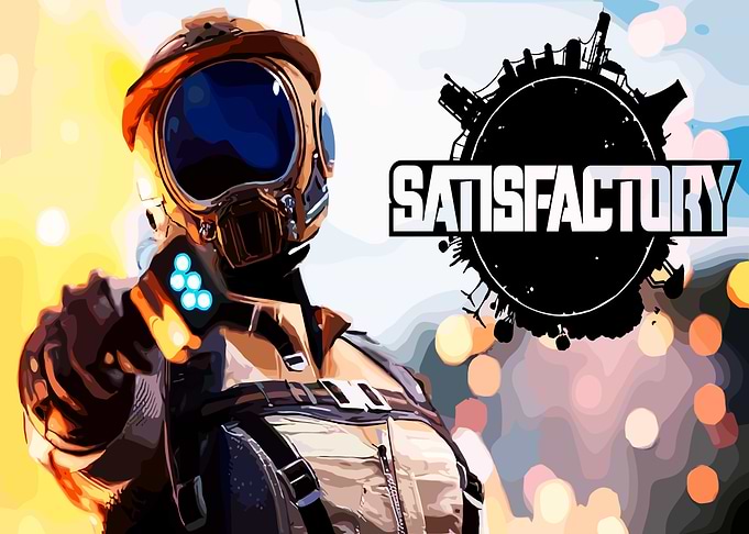 Satisfactory Game Character Illustration