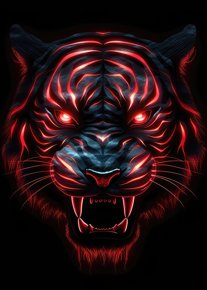 Glowing Tiger Head