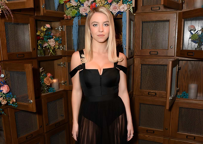 Sydney Sweeney in Black Dress