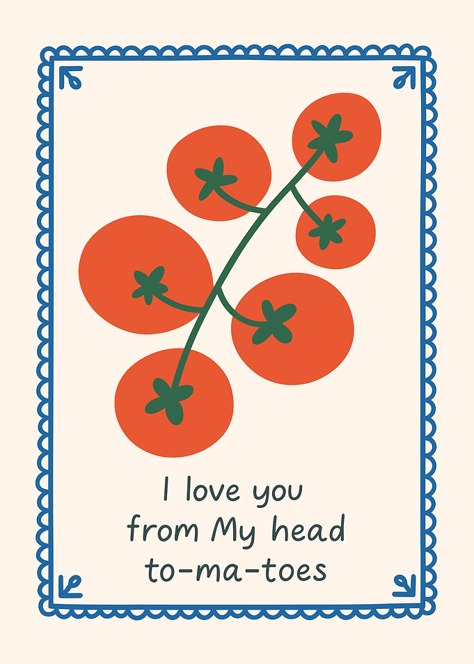 Tomato Love Pun Card