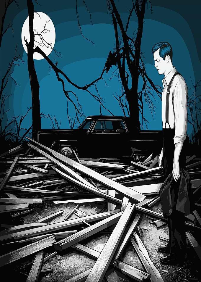 Jack White in a moody landscape