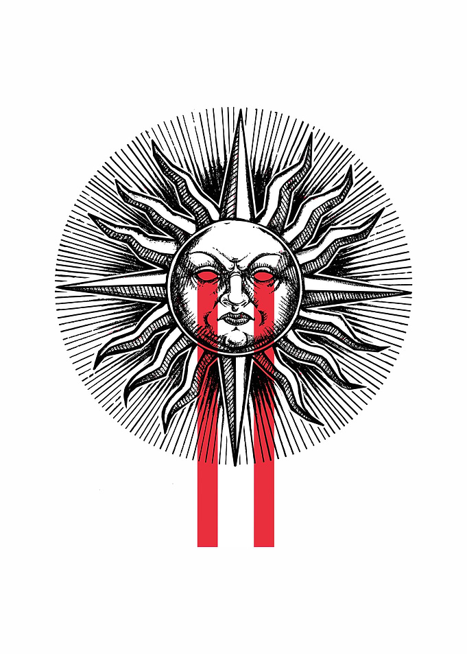 Crying Sun Illustration