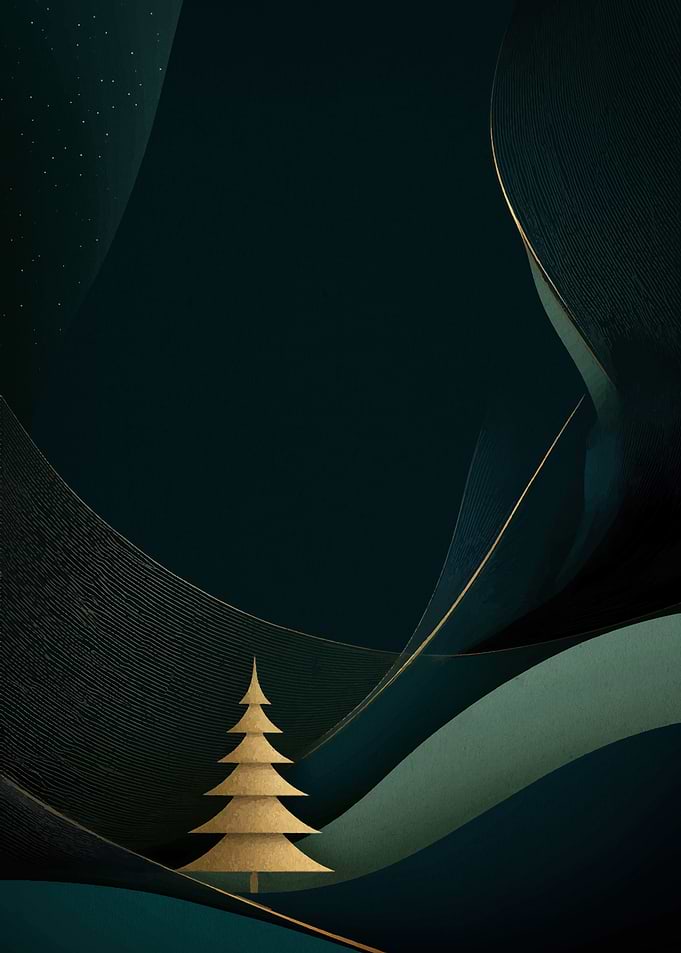 Elegant Christmas Tree Abstract Art