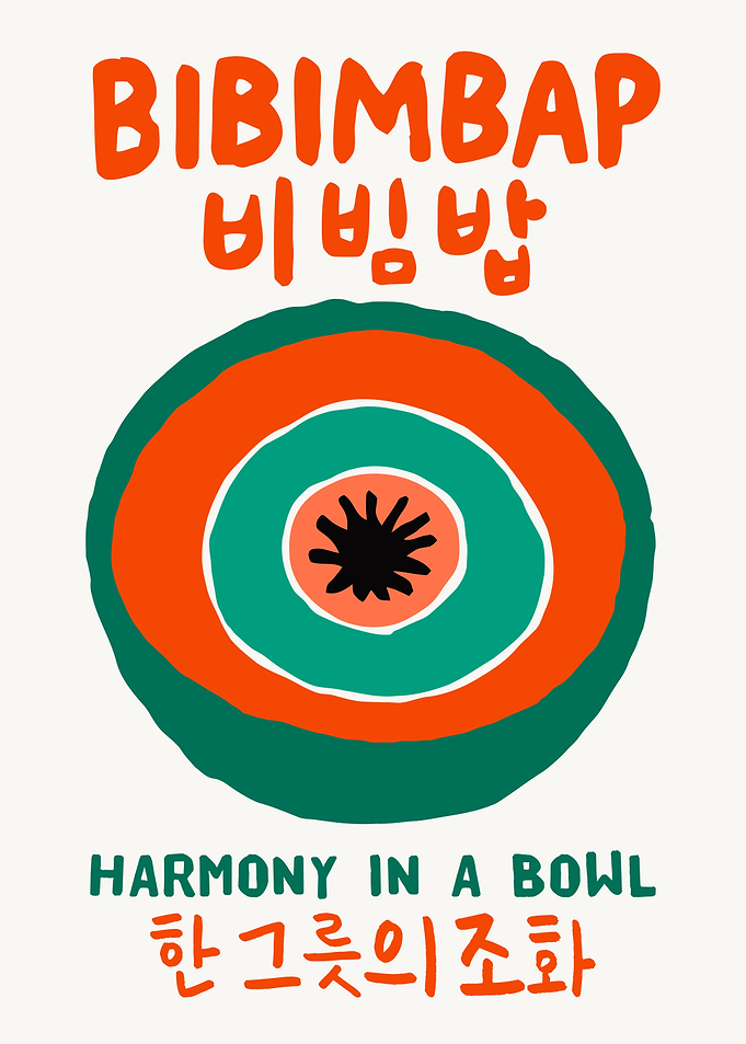Bibimbap Korean Food Poster