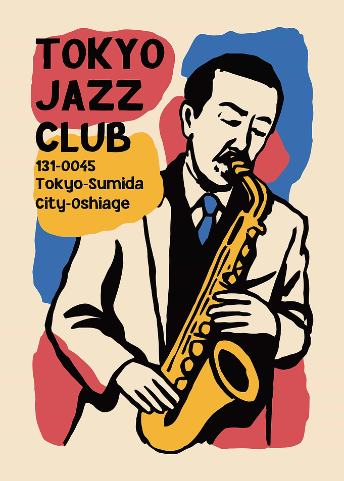 Tokyo Jazz Club Poster Illustration