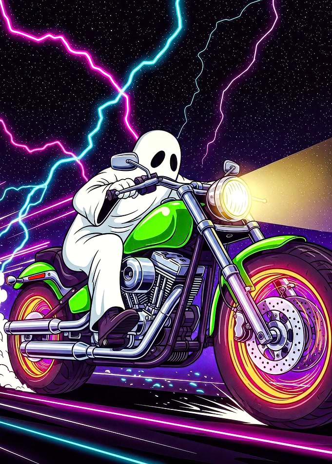 Ghost Rider on Motorcycle
