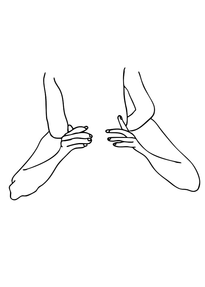 Minimalist Line Art: Hands and Arms