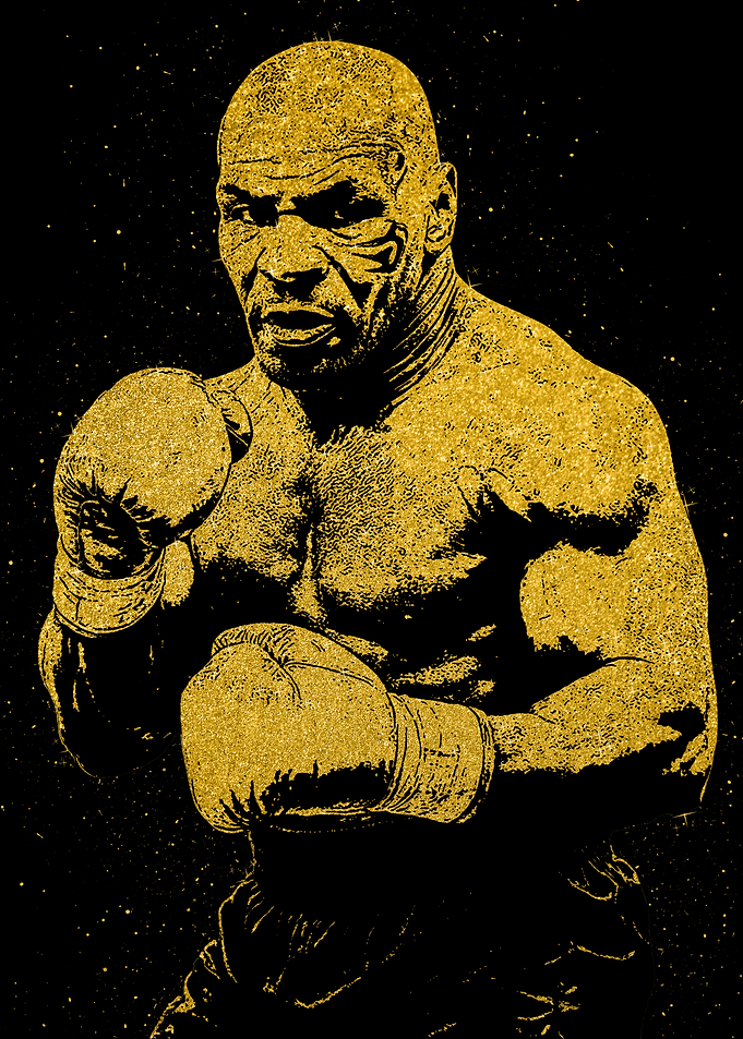 Mike Tyson Golden Portrait