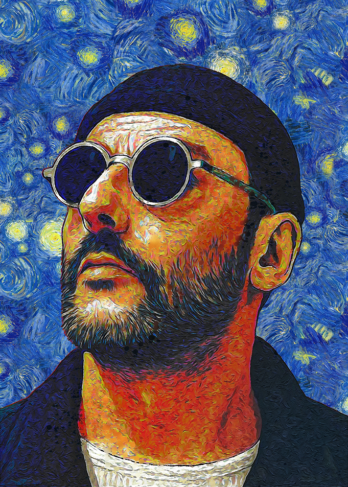 Léon: The Professional in Van Gogh Style