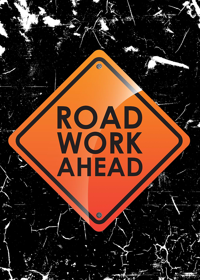 Road Work Ahead Sign