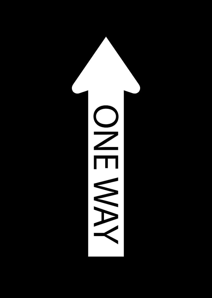 One Way Arrow Sign