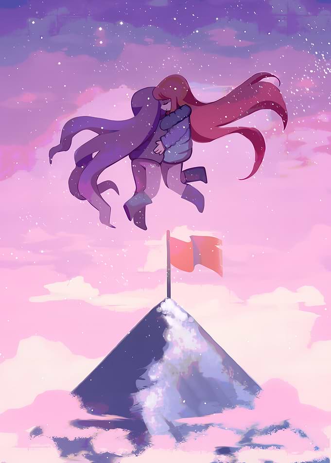 Celeste: Madeline and Badeline Hugging