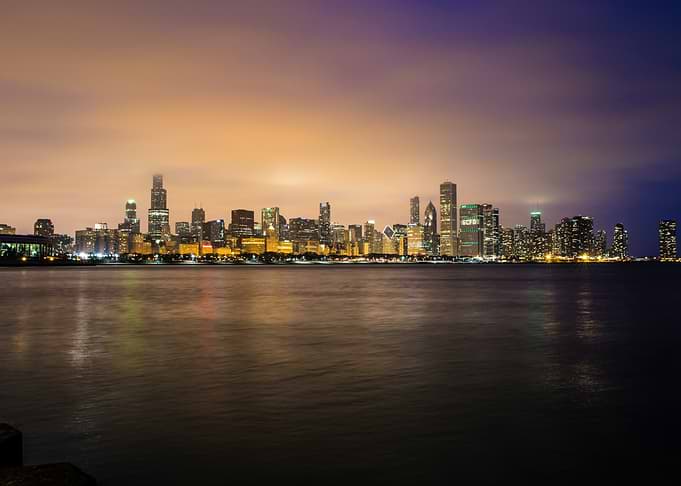 Chicago Skyline at Night