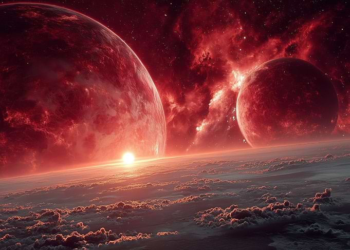 Red Planet Space Scene