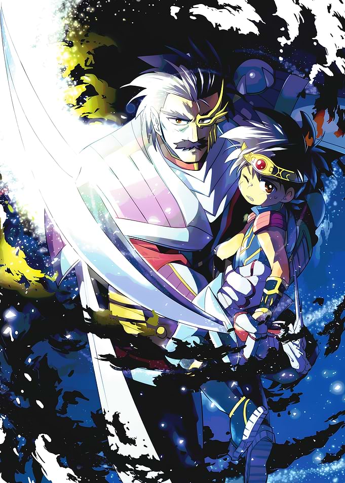 Anime Warrior and Child with Sword