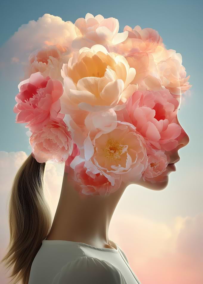 Floral Profile Portrait