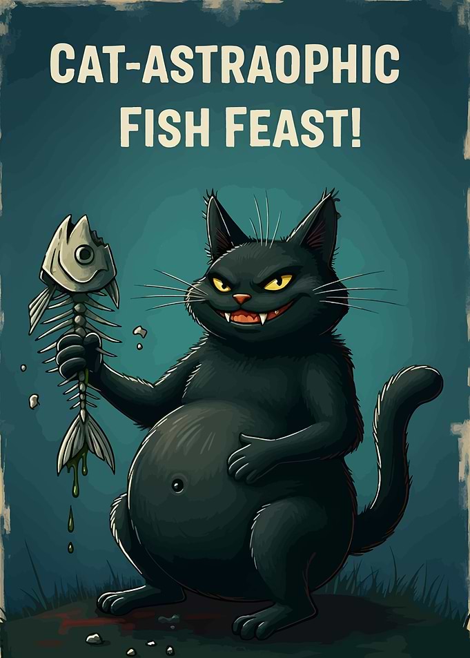 Cat-astrophic Fish Feast!