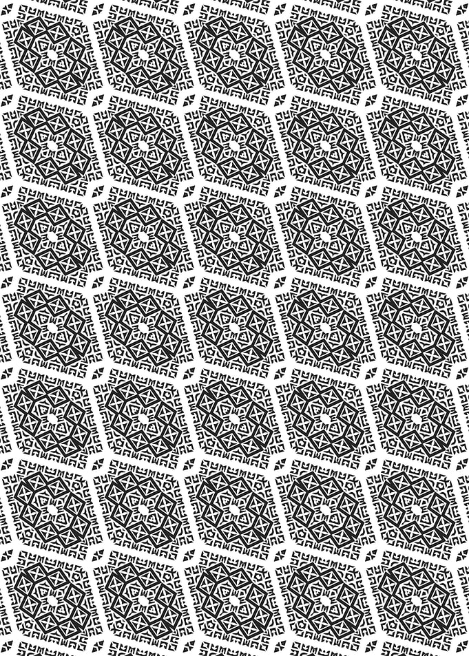 Geometric Mesh and Interlocking Diamond Grid​ Pattern​
