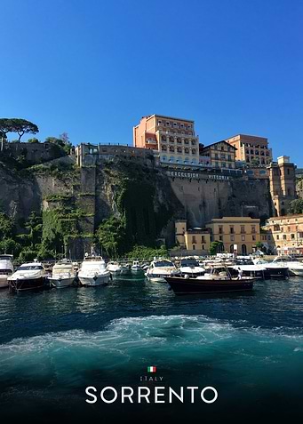 Sorrento, Italy harbor with boats