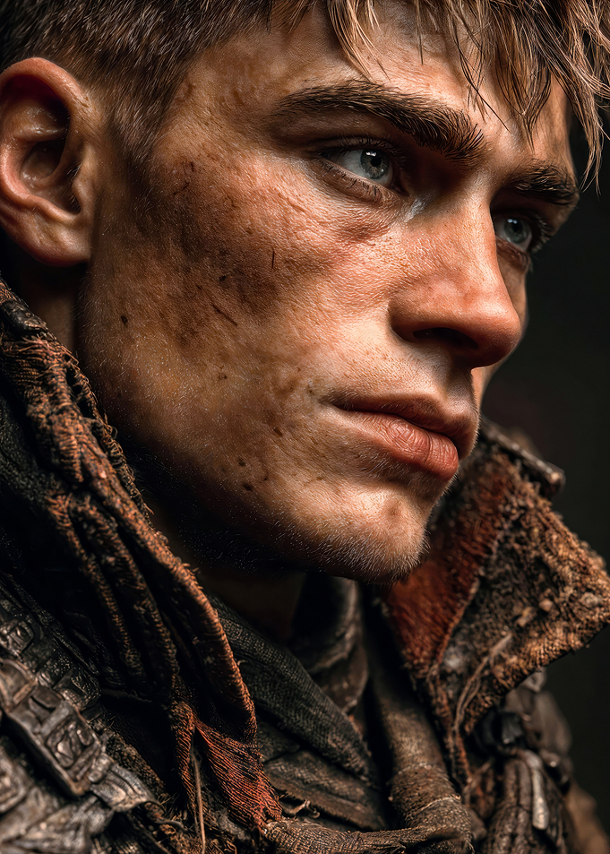 Gritty Portrait of a Young Man