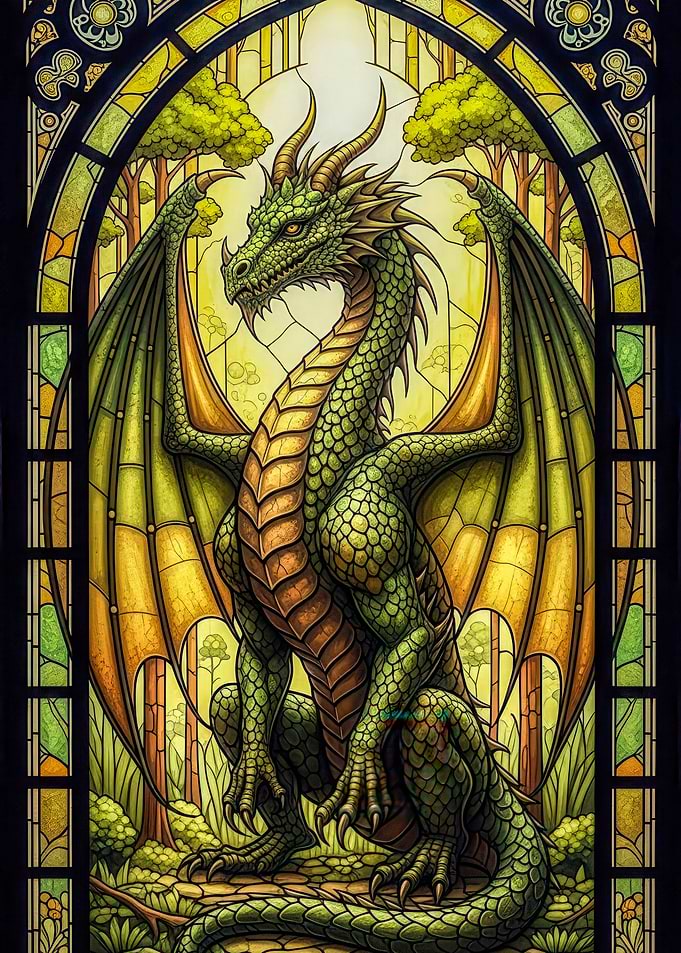 Stained Glass Dragon
