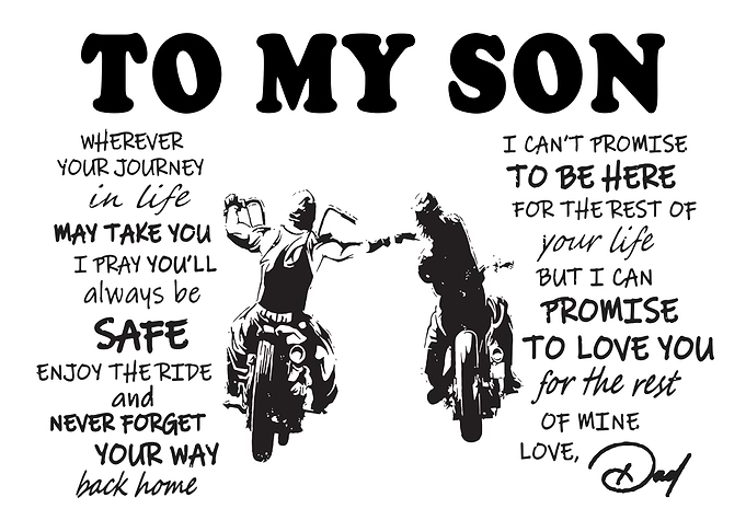 To My Son Motorcycle Father day Gift