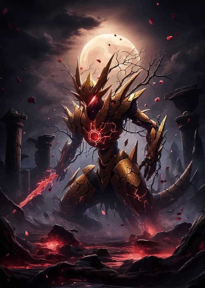 Golden Warrior Dark Landscape