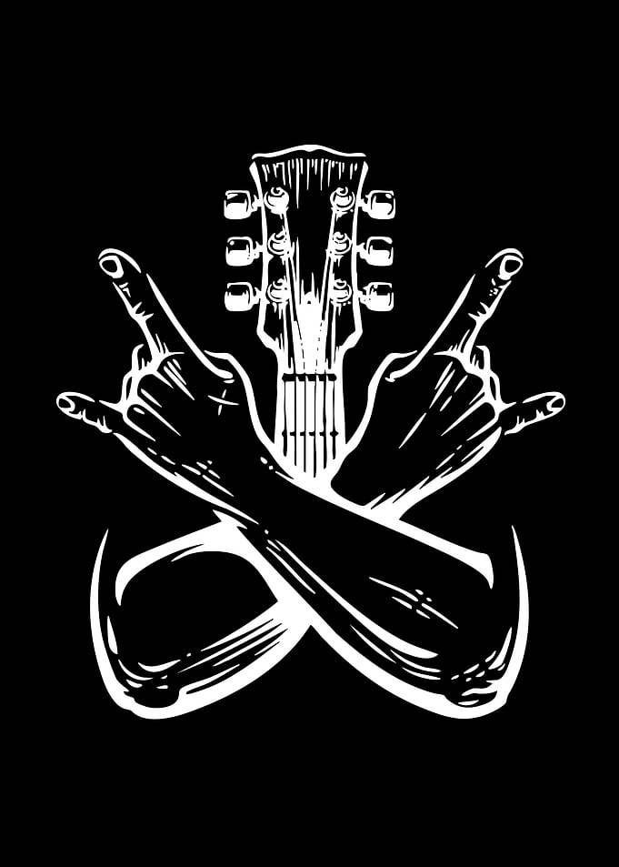 Rock and Roll Guitar Sign