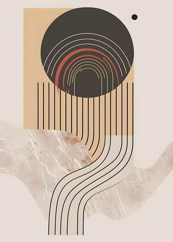 Abstract Geometric Art with Arches