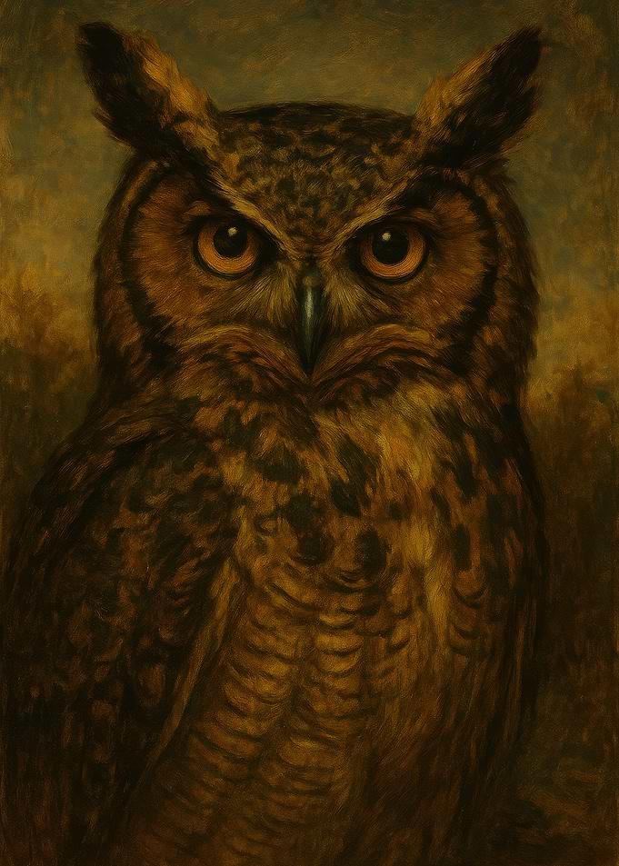 Vintage Owl Portrait