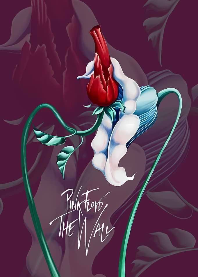 Pink Floyd The Wall Flower Art