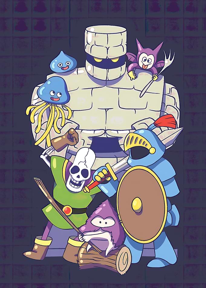 Dragon Quest characters illustration