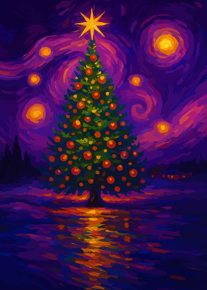 Starry Night Christmas Tree