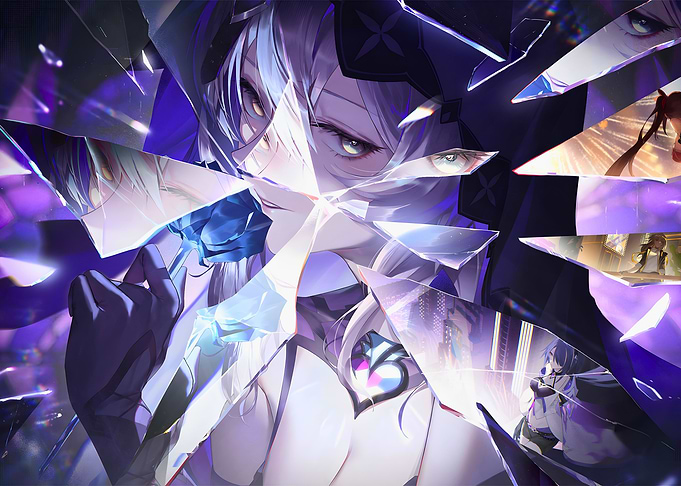 Girl Through Shattered Glass