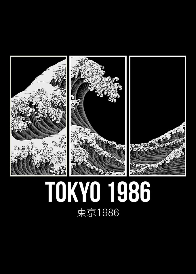 Tokyo 1986 Wave Art
