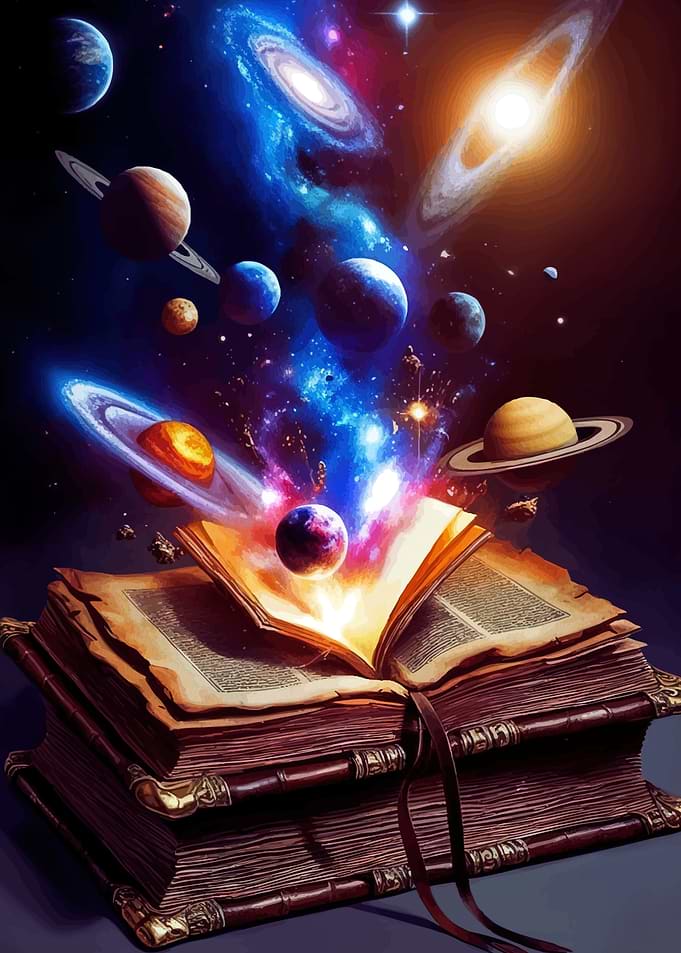 Cosmic Knowledge Book Universe