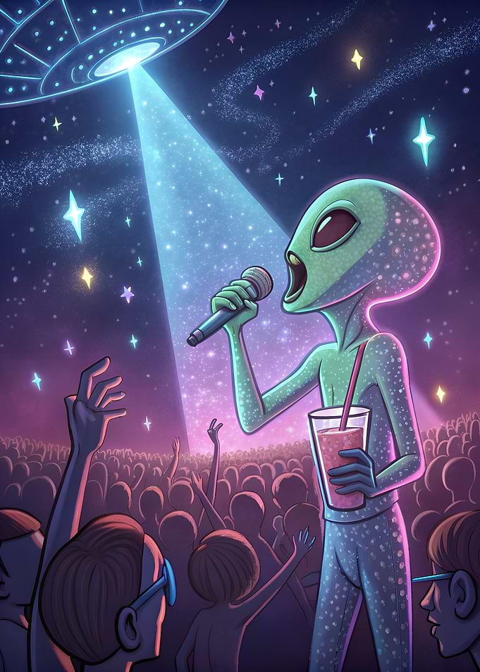 Alien Singer at Concert